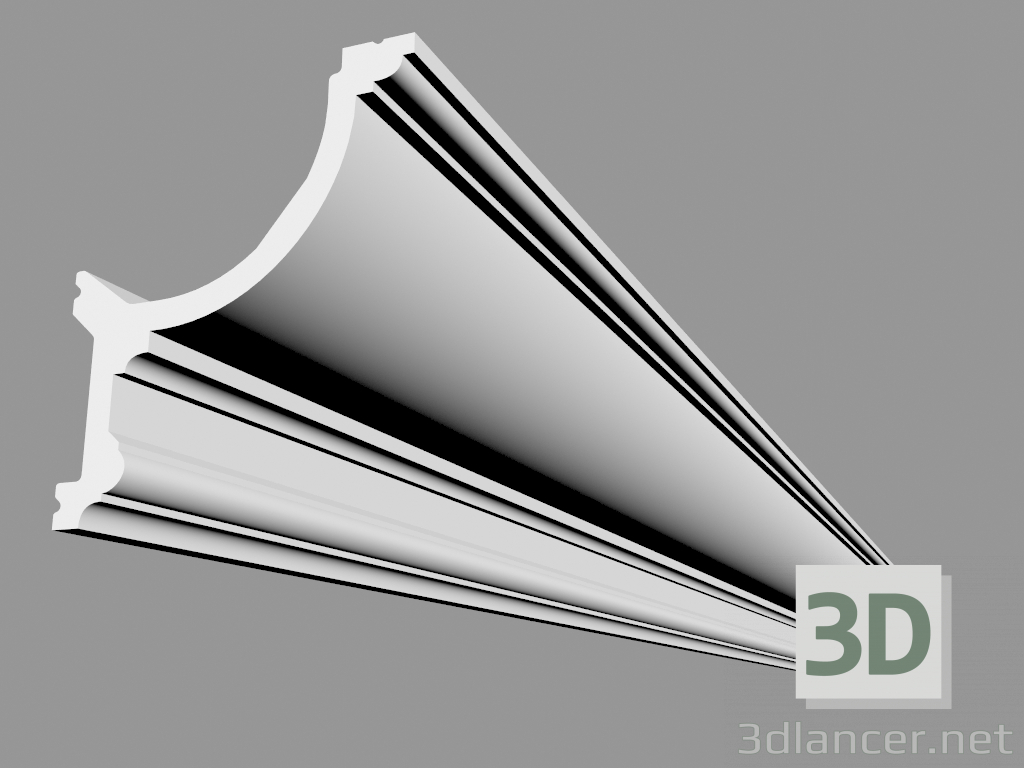 3D Modell Gesims (und für versteckte Beleuchtung) C901 (200 x 14,8 x 12,4 cm) - Vorschau