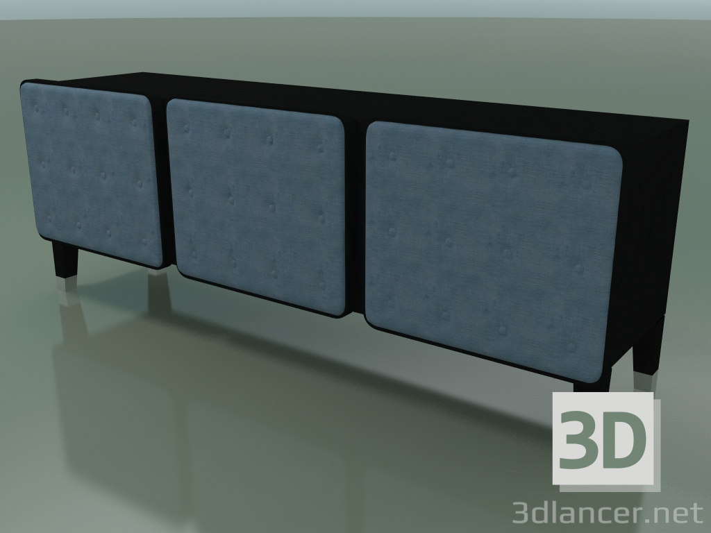3D Modell Schließfach (68, schwarz) - Vorschau