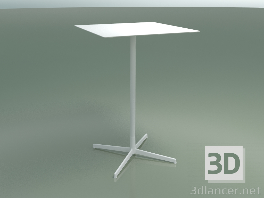 modello 3D Tavolo quadrato 5559 (H 103.5 - 69x69 cm, Bianco, V12) - anteprima