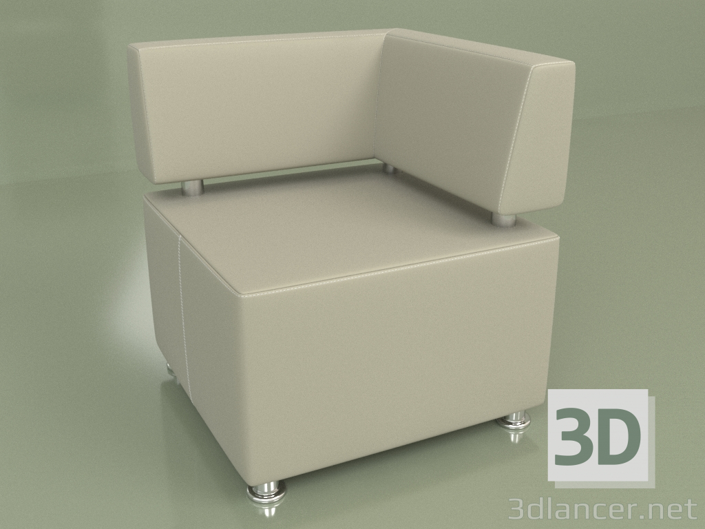 3d model Corner section Malta (White leather) - preview