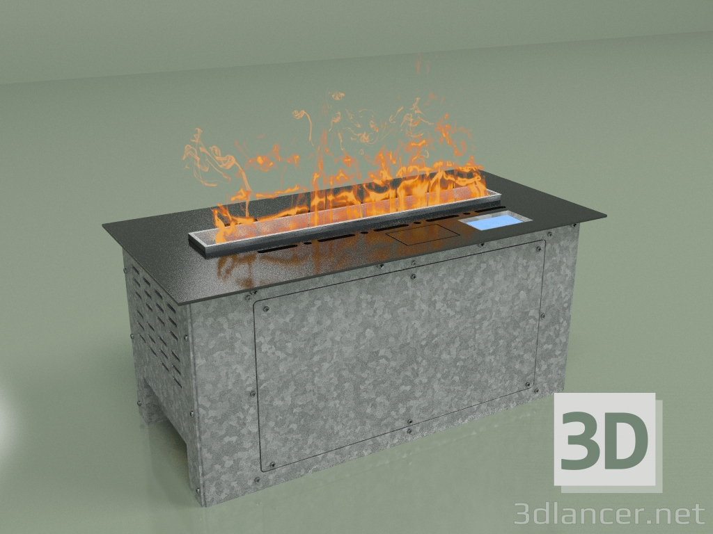 3D modeli Buharlı şömine Vepo 500 (grafit-saten) - önizleme