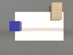 Espejo ZL 07 (817х568, blanco madera, azul)