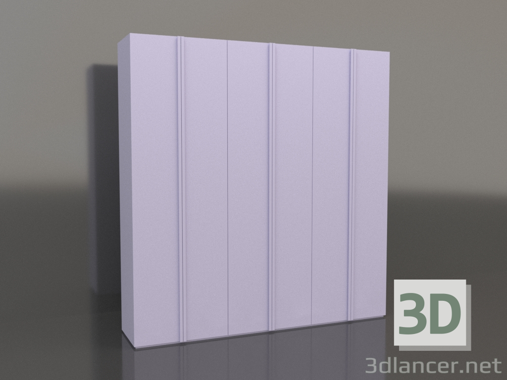 3D modeli Gardırop MW 01 boya (2700x600x2800, leylak) - önizleme