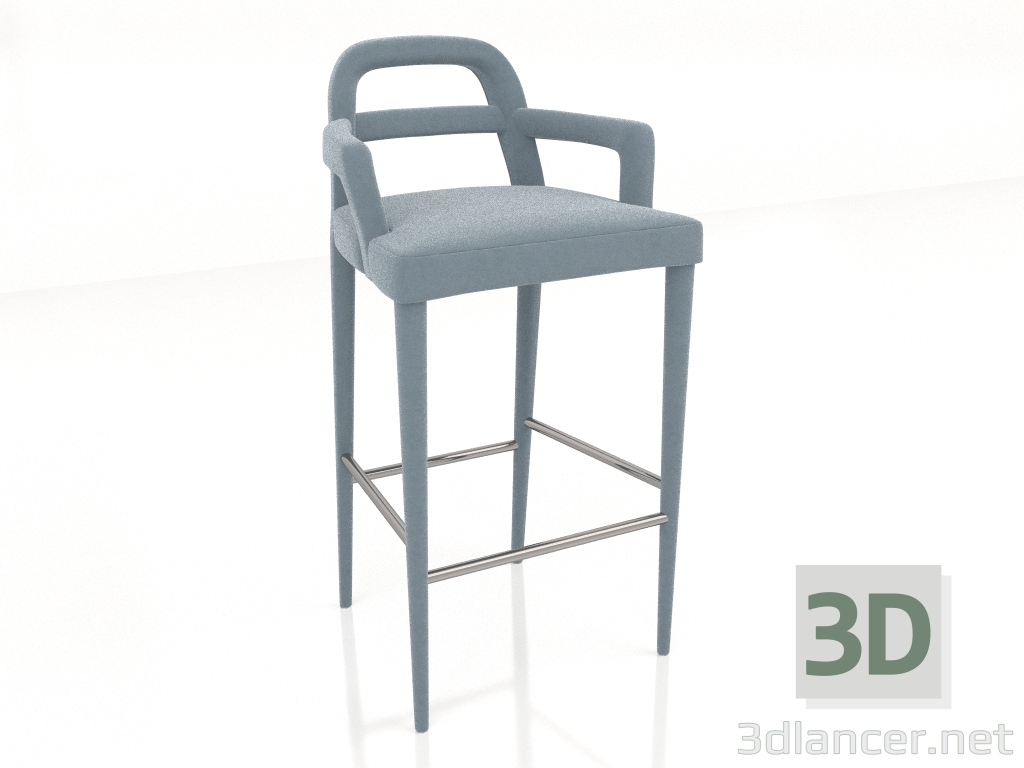3d model Bar stool with upholstery (ST723) - preview
