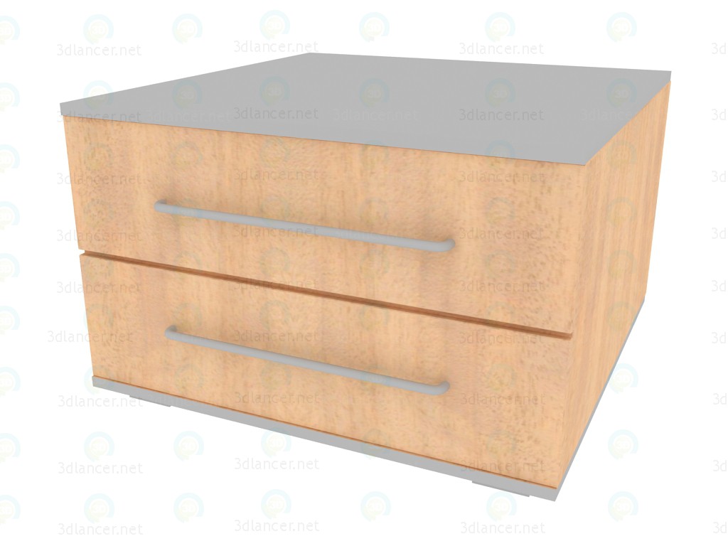 3D Modell Schrank mit 2 Schubladen NM227_20-25 - Vorschau