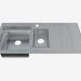 modello 3D Lavello della cucina in acciaio Bolero (ZHB-0513 48251) - anteprima