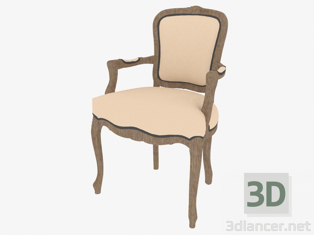 3D Modell Stuhl 71 Theodore mit Armlehnen - Vorschau