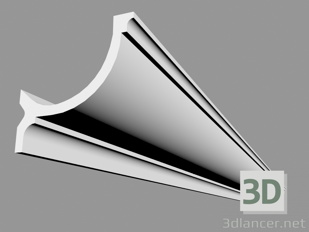 3D modeli Korniş (ve gizli aydınlatma için) C902 (200 x 10,3 x 10,3 cm) - önizleme