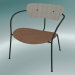 modello 3D Chair Pavilion (AV6, H 70cm, 65x69cm, Rovere laccato, Pelle - Seta cognac) - anteprima