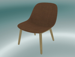 Chair with wooden base Fiber (Remix 452, Oak)