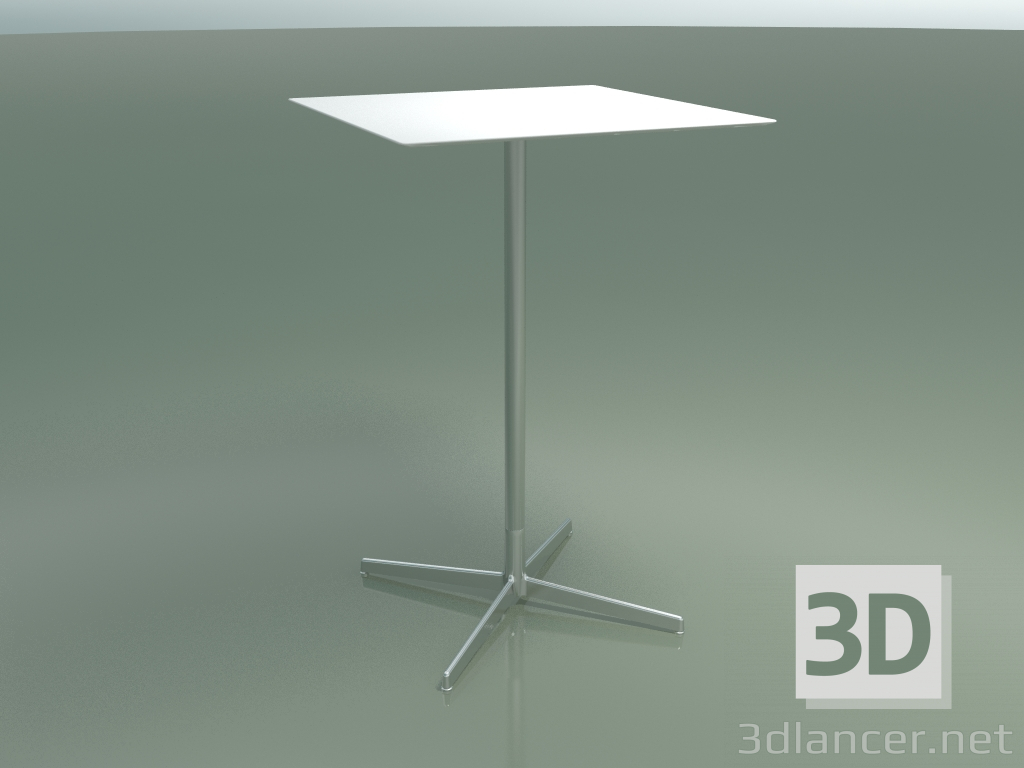 modello 3D Tavolo quadrato 5559 (H 103.5 - 69x69 cm, Bianco, LU1) - anteprima