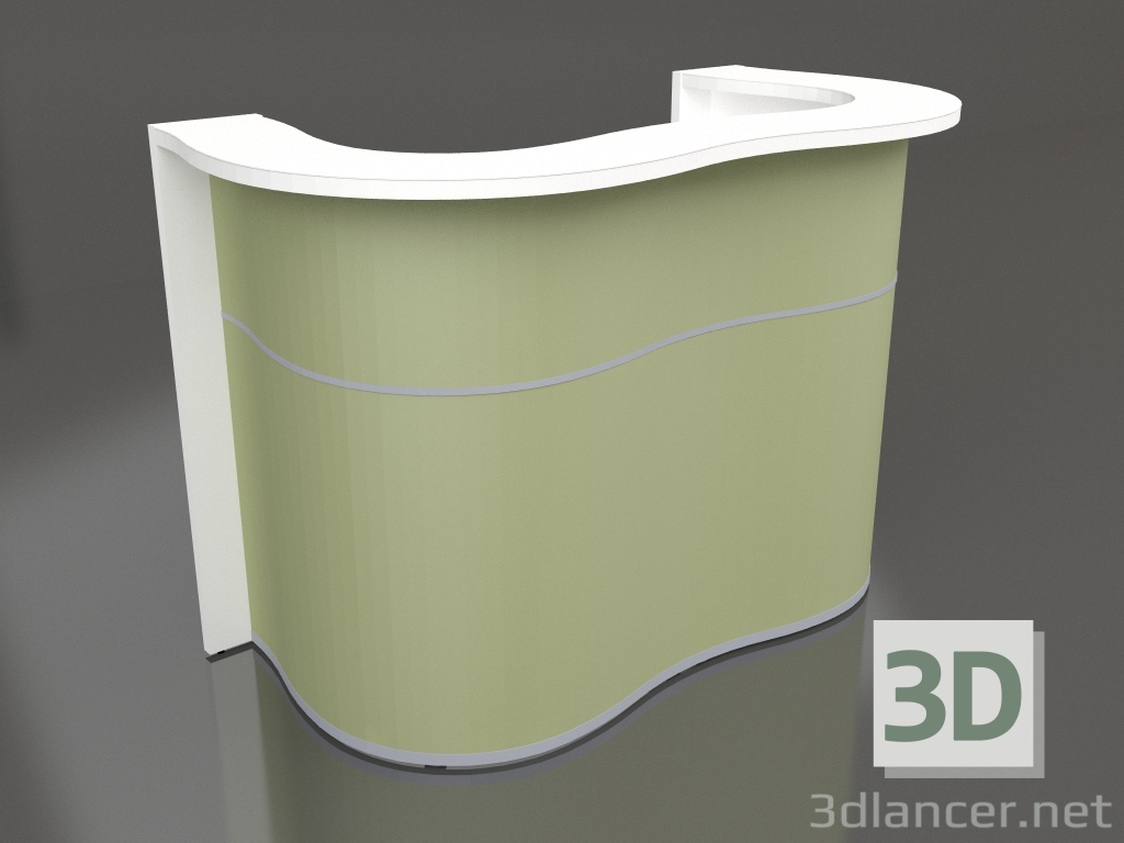 modèle 3D Banque d'accueil Wave LUV22 (1624x841) - preview