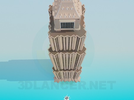 3d model High-rise building - preview 3d model High-rise building - preview