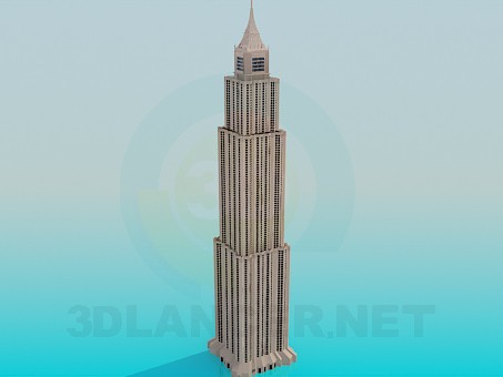 3d model High-rise building - preview 3d model High-rise building - preview