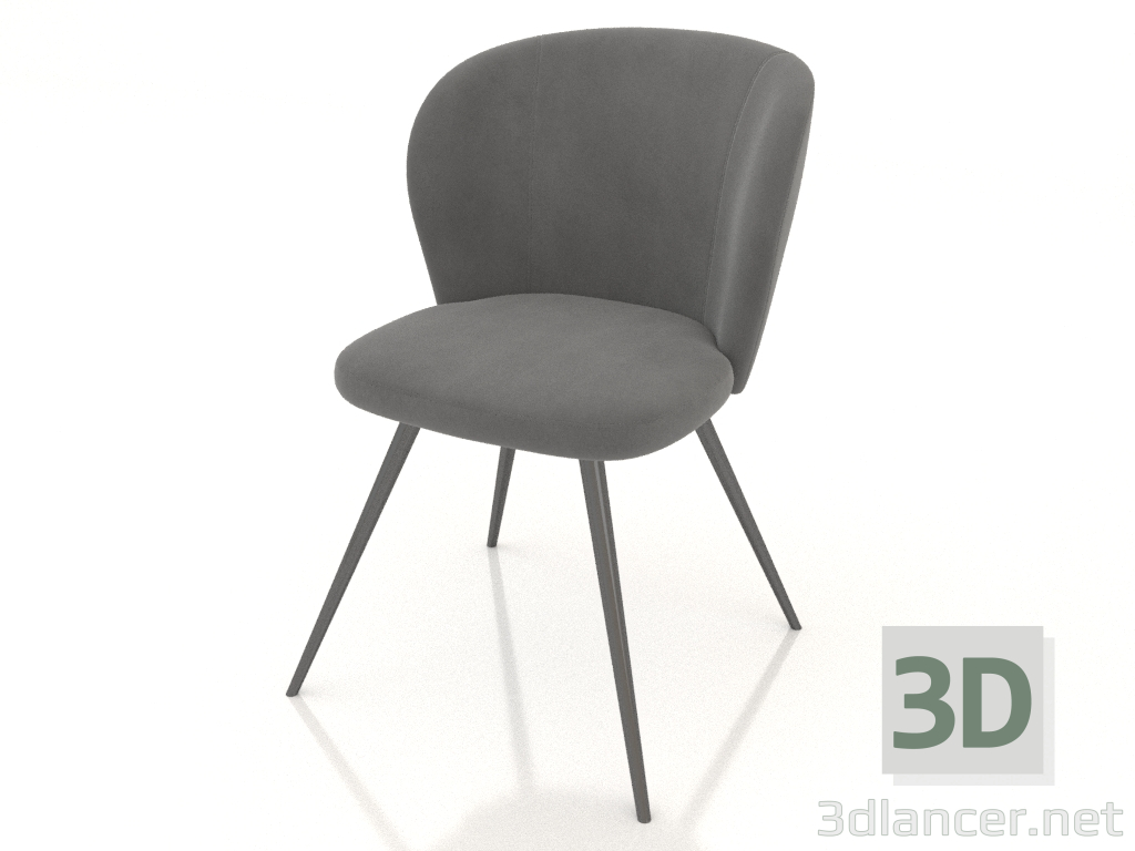 3D Modell Stuhl Odri (grau-schwarz) - Vorschau