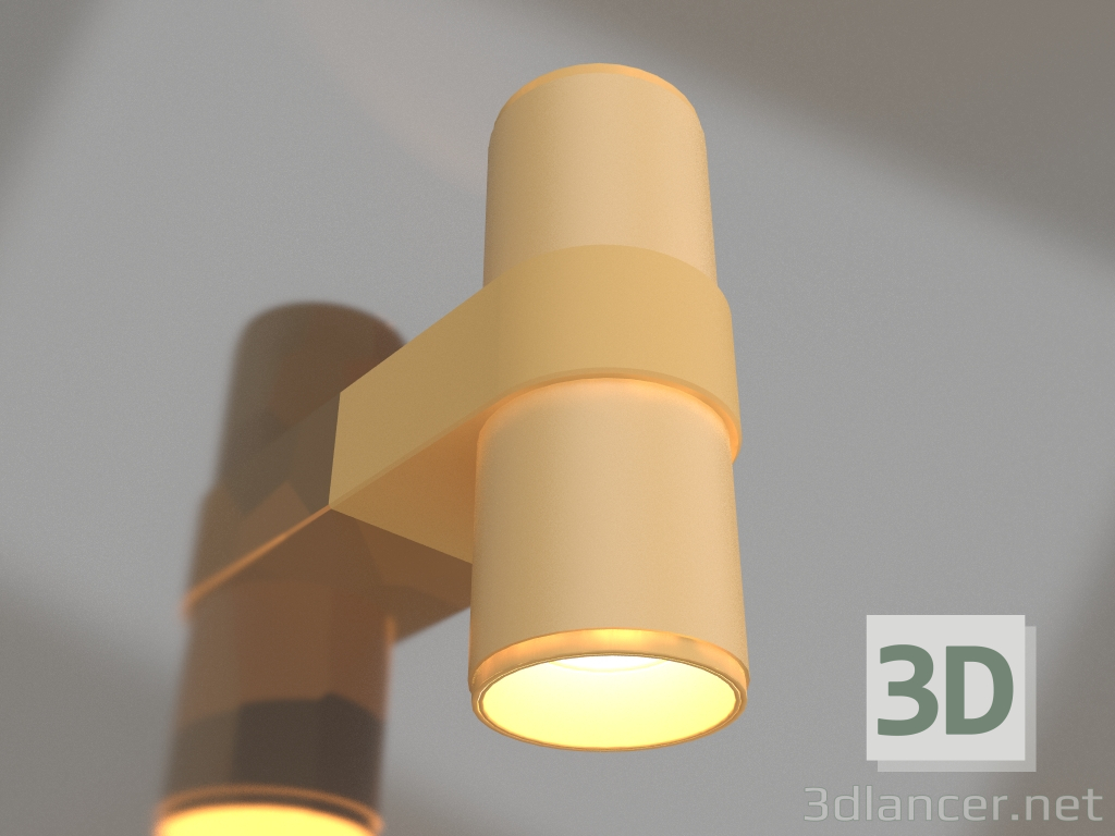 modello 3D Lampada SP-SPICY-WALL-TWIN-S180x72-2x6W Warm3000 (GD, 40 gradi) - anteprima