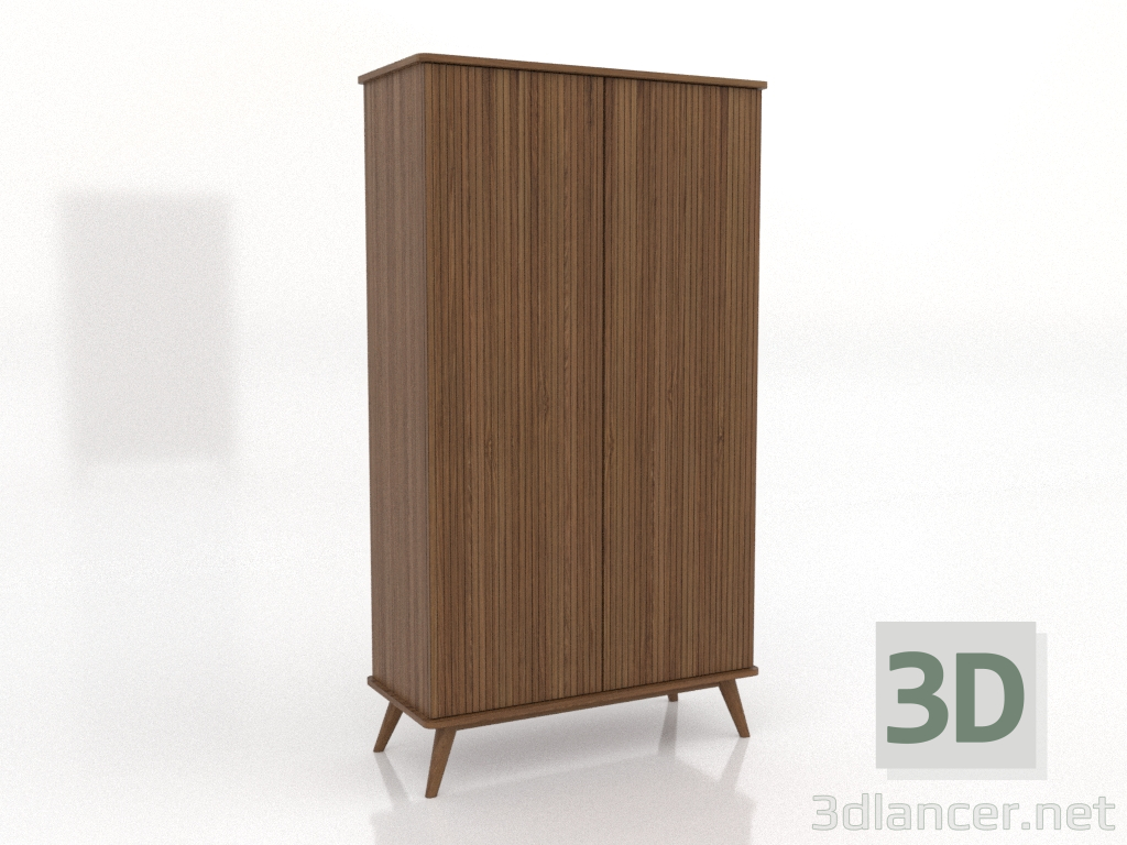 3d модель Шкаф 4 1000х450х1800 мм (светлый орех) – превью 3d модель Шкаф 4 1000х450х1800 мм (светлый орех) – превью