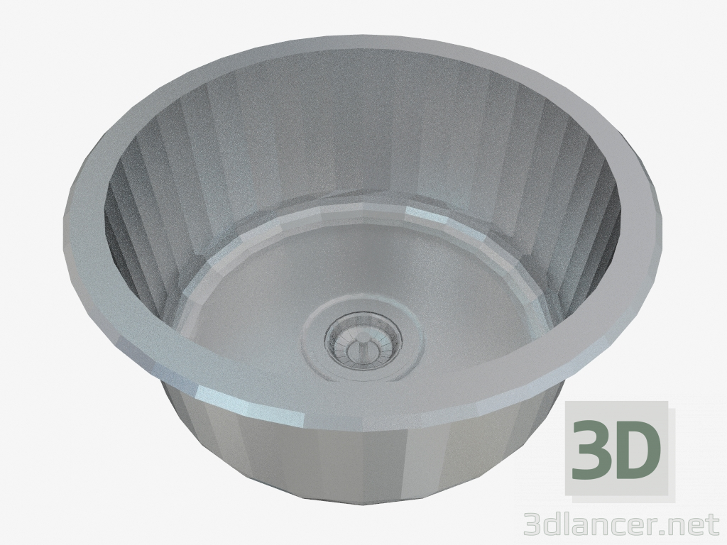 modello 3D Cucina Cornetto lavello in acciaio (ZHC-0803 29445) - anteprima