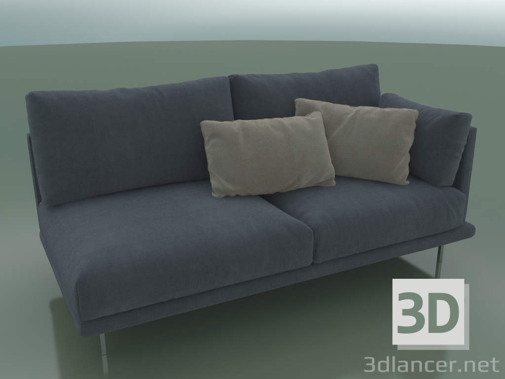 3d model Direct module double Alfinosa with armrest on the right (2000 x 1000 x 730, 200AL-100-AR / S) - preview