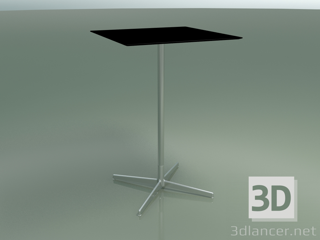 modello 3D Tavolo quadrato 5559 (H 103.5 - 69x69 cm, Nero, LU1) - anteprima