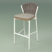 3d model Bar stool 250 (Metal Milk, Teak, Padded Belt Gray-Sand) - preview