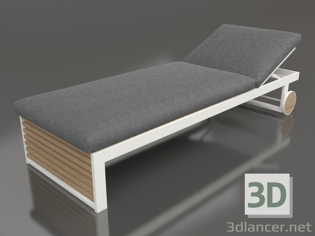 3D Modell Chaiselongue (Achatgrau) - Vorschau
