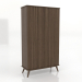 modèle 3D Armoire 4 1000x450x1800 mm (frêne éclairci noyer) - preview