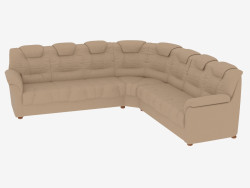 Leather Corner Sofa (3C3)