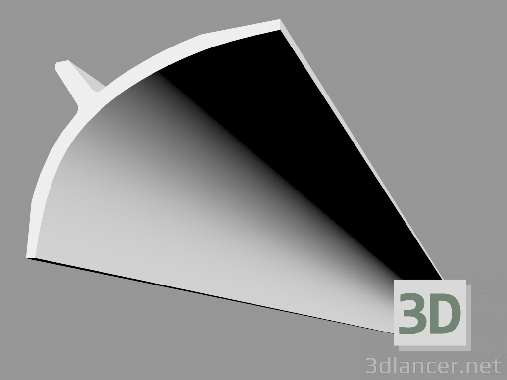 modèle 3D Corniche (et pour éclairage dissimulé, profil pour rideaux) C991 (200 x 11 x 14 cm) - preview