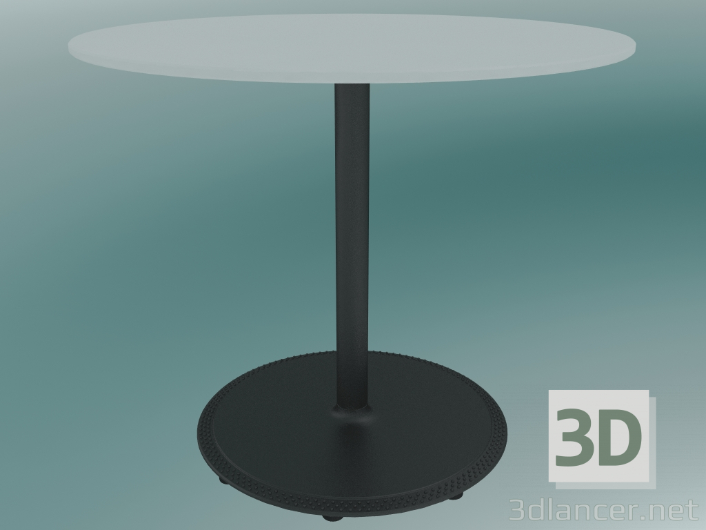 modello 3D Tavolo BON (9380-51 (⌀ 60cm), H 51cm, HPL bianco, ghisa nero) - anteprima
