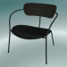 3d model Pabellón de la silla (AV6, H 70cm, 65x69cm, Nogal, Cuero - Seda negra) - vista previa