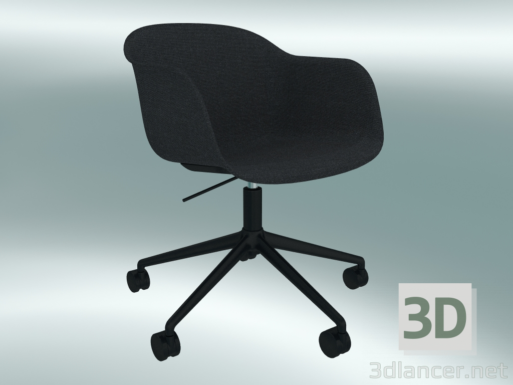 3D Modell Sessel mit Gasfeder (Remix 183, Schwarz) - Vorschau