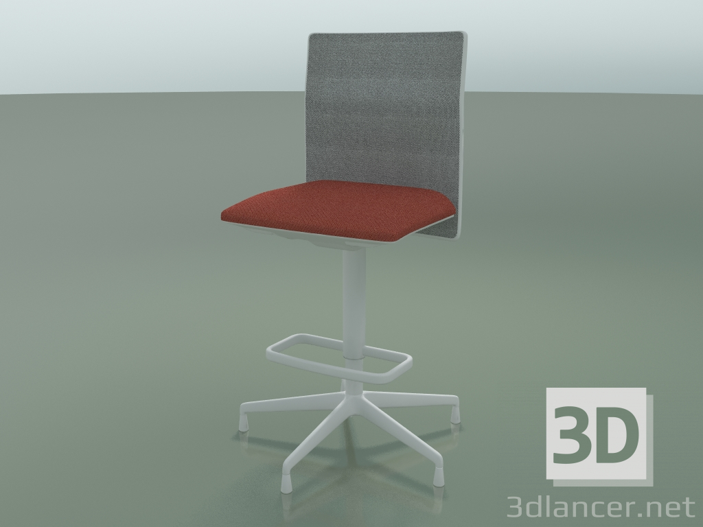 3d model Low back stool 6506 (5 legs, with mesh, V12) - preview