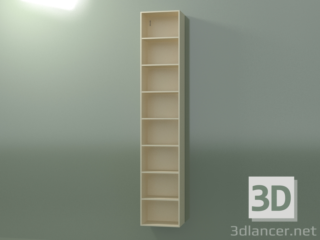modello 3D Mobile alto Wall (8DUBFC01, Bone C39, L 36, P 24, H 192 cm) - anteprima
