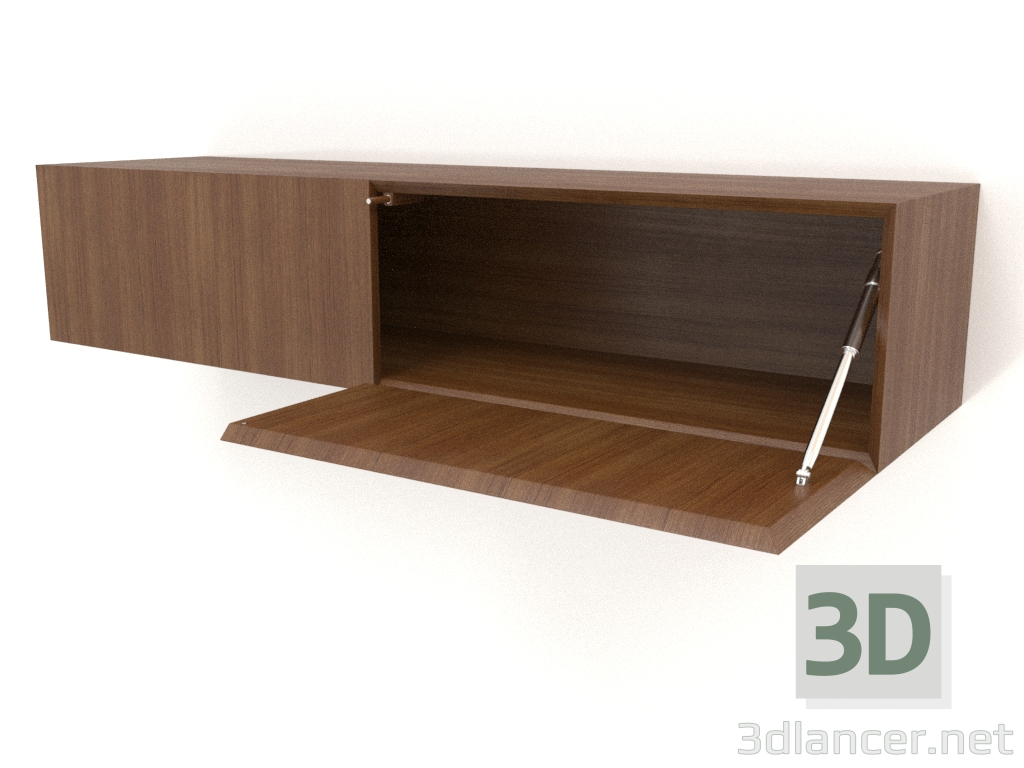 3d model Hanging shelf ST 06 (open door) (2 doors, 1200x315x250, wood brown light) - preview