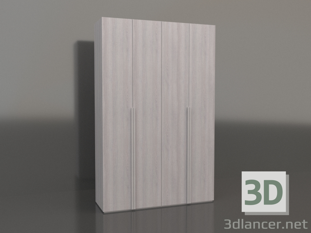 3d model Wardrobe MW 02 wood (1800x600x2800, wood pale) - preview