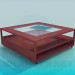 3d model Coffee table with shelves - preview