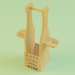 3d Stand for a bottle of wine and glasses model buy - render 3d Stand for a bottle of wine and glasses model buy - render