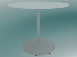 Table BON (9380-51 (⌀ 60cm), H 51cm, blanc HPL, blanc en fonte blanche)