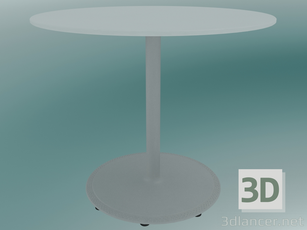 modèle 3D Table BON (9380-51 (⌀ 60cm), H 51cm, blanc HPL, blanc en fonte blanche) - preview