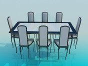 Dining table and chairs set