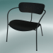 3d model Pabellón de la silla (AV6, H 70cm, 65x69cm, roble teñido negro, cuero - seda negra) - vista previa