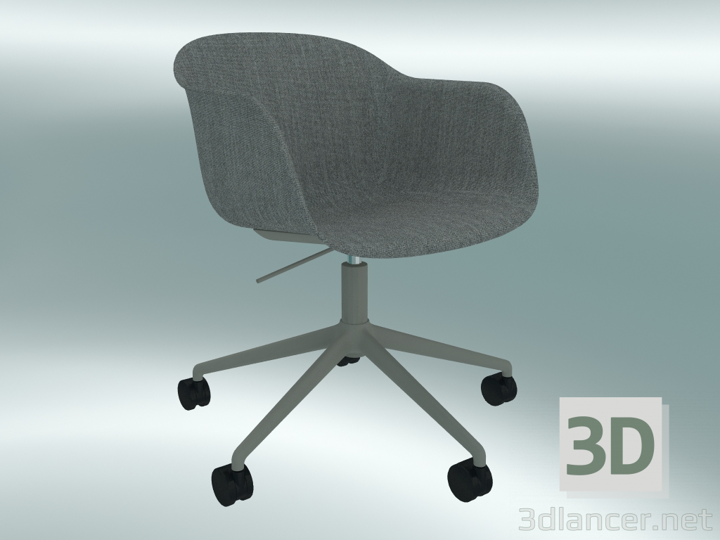 3D modeli Gaz asansörlü koltuk Fiber (Remix 133, Gri) - önizleme