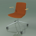 3d model Chair 5918 (on casters, with front trim, with armrests, natural birch) - preview