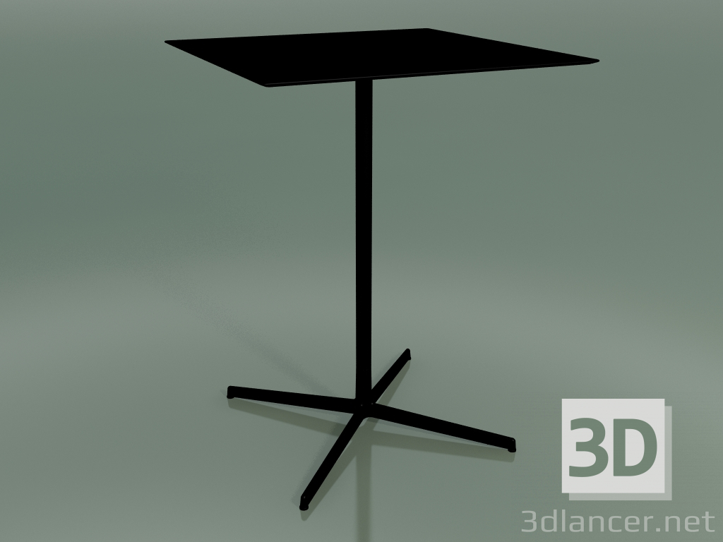 modello 3D Tavolo quadrato 5560 (H 103.5 - 79x79 cm, Nero, V39) - anteprima