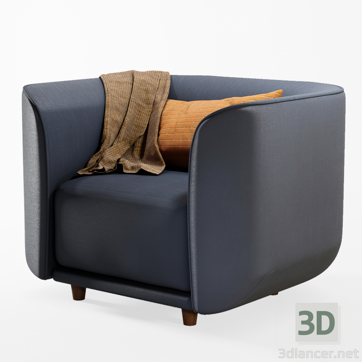 Sillón Fat-Tulip 3D modelo Compro - render
