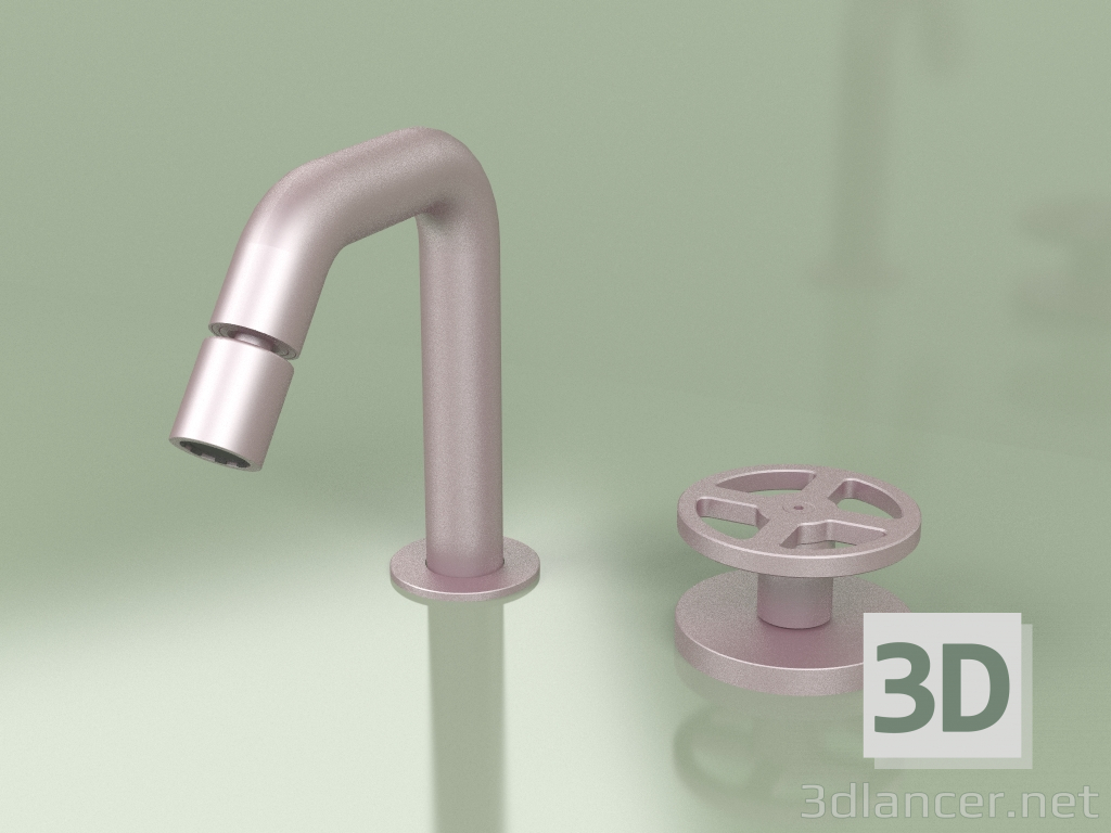modello 3D Miscelatore bidet idroprogressivo con bocca orientabile (20 37, OR) - anteprima