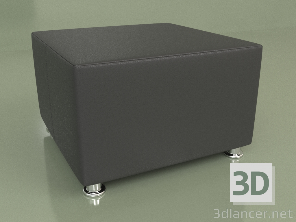 modèle 3D Pouf Malta (Cuir noir) - preview