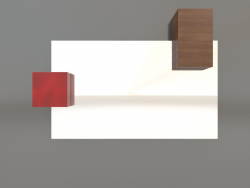 Дзеркало ZL 07 (817х568, wood brown light, red)