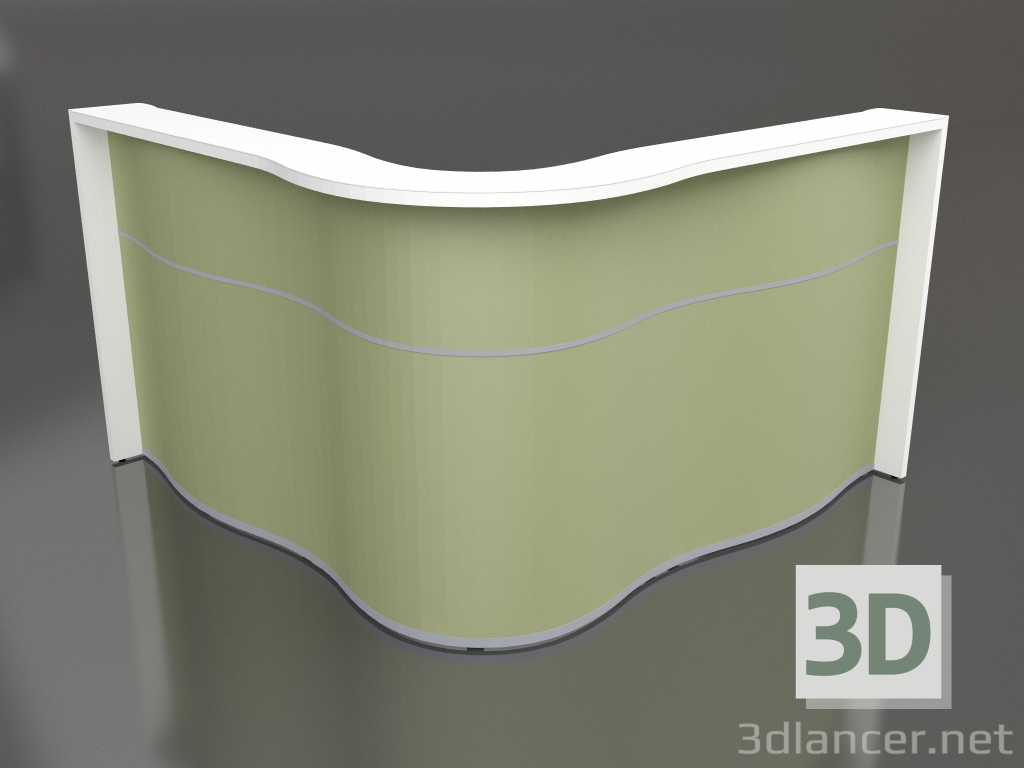 modèle 3D Banque d'accueil Wave LUV36 (1810x1103) - preview